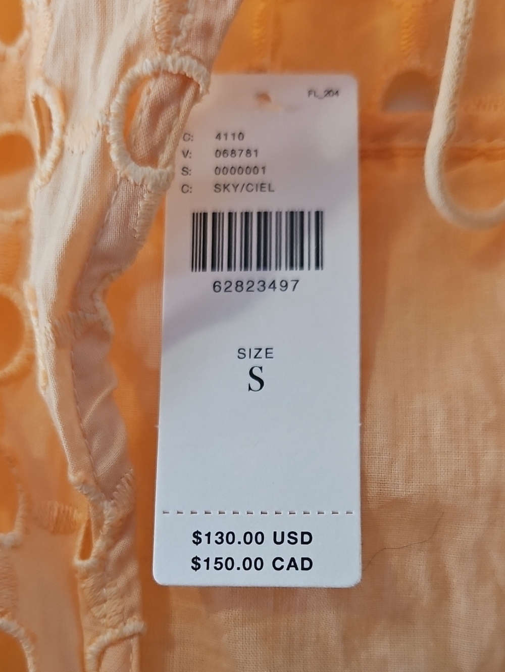 MSRP $130 NWT! Anthro Eyelet Ombre Top, Cute Tie Bow Back, Size Small - Picture 10 of 10